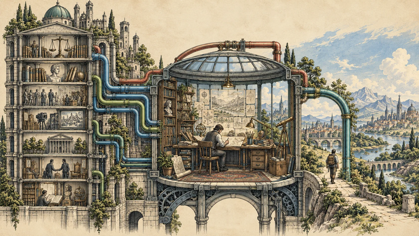 Illustrated cover for III. The Anxious Authorities